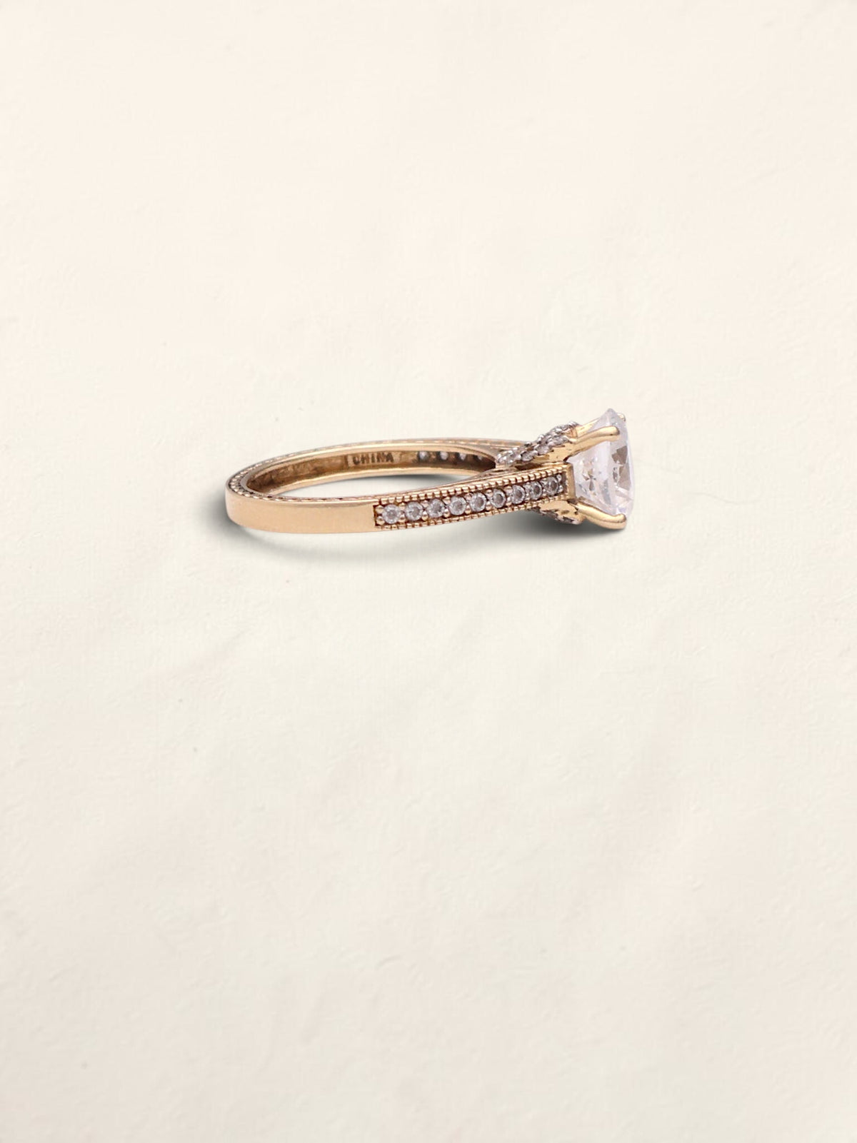 14k CZ Engagement Ring