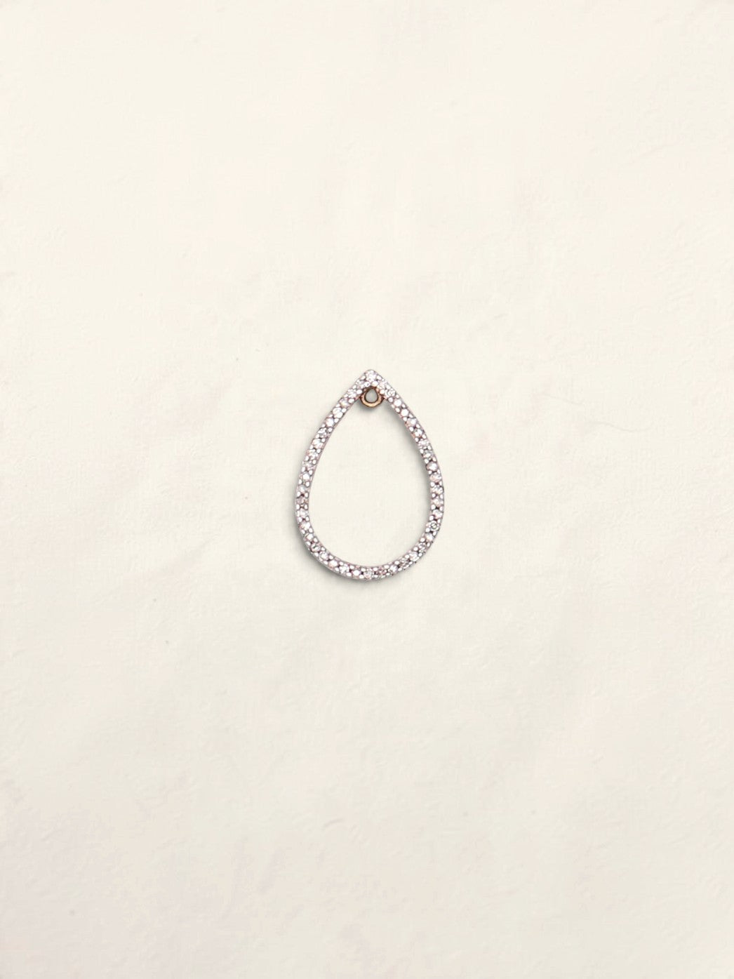 14k Diamond Pear Pendant