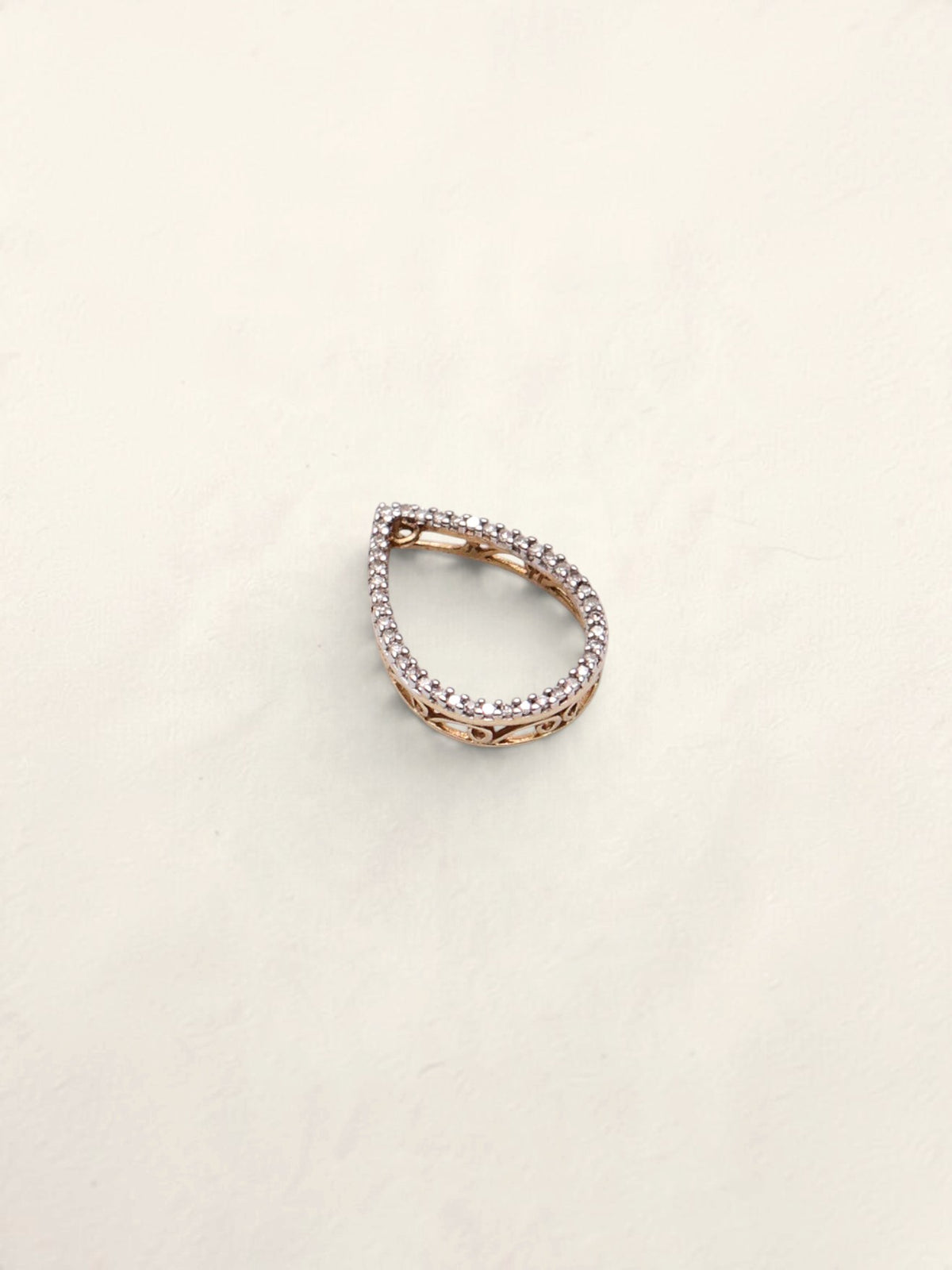 14k Diamond Pear Pendant