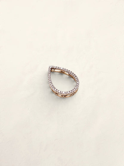 14k Diamond Pear Pendant