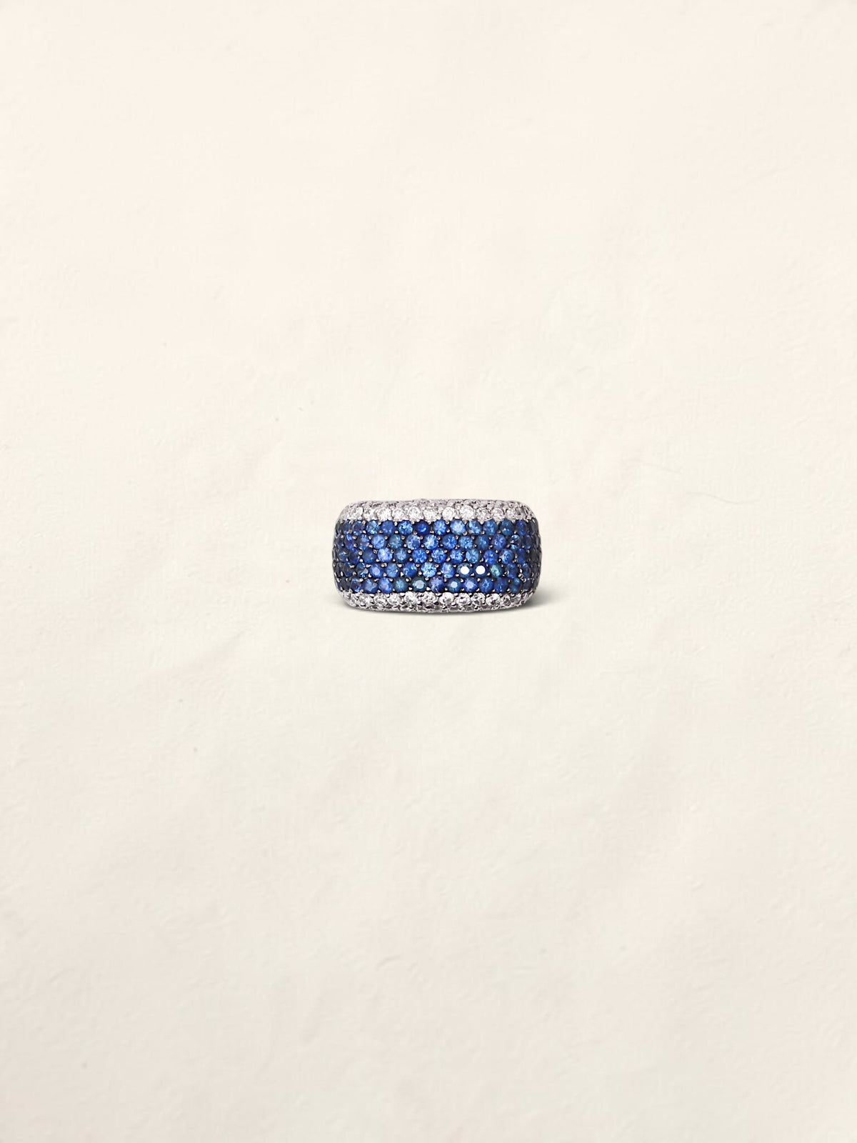 14K White Gold LeVian Sapphire and Diamond Ring