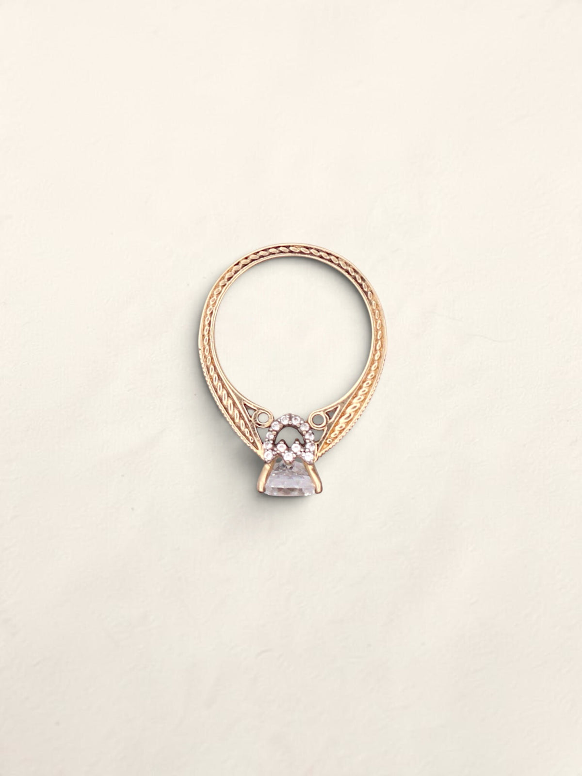 14k CZ Engagement Ring