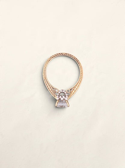 14k CZ Engagement Ring