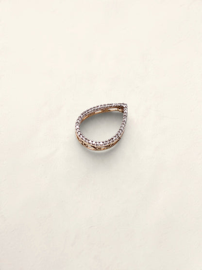 14k Diamond Pear Pendant