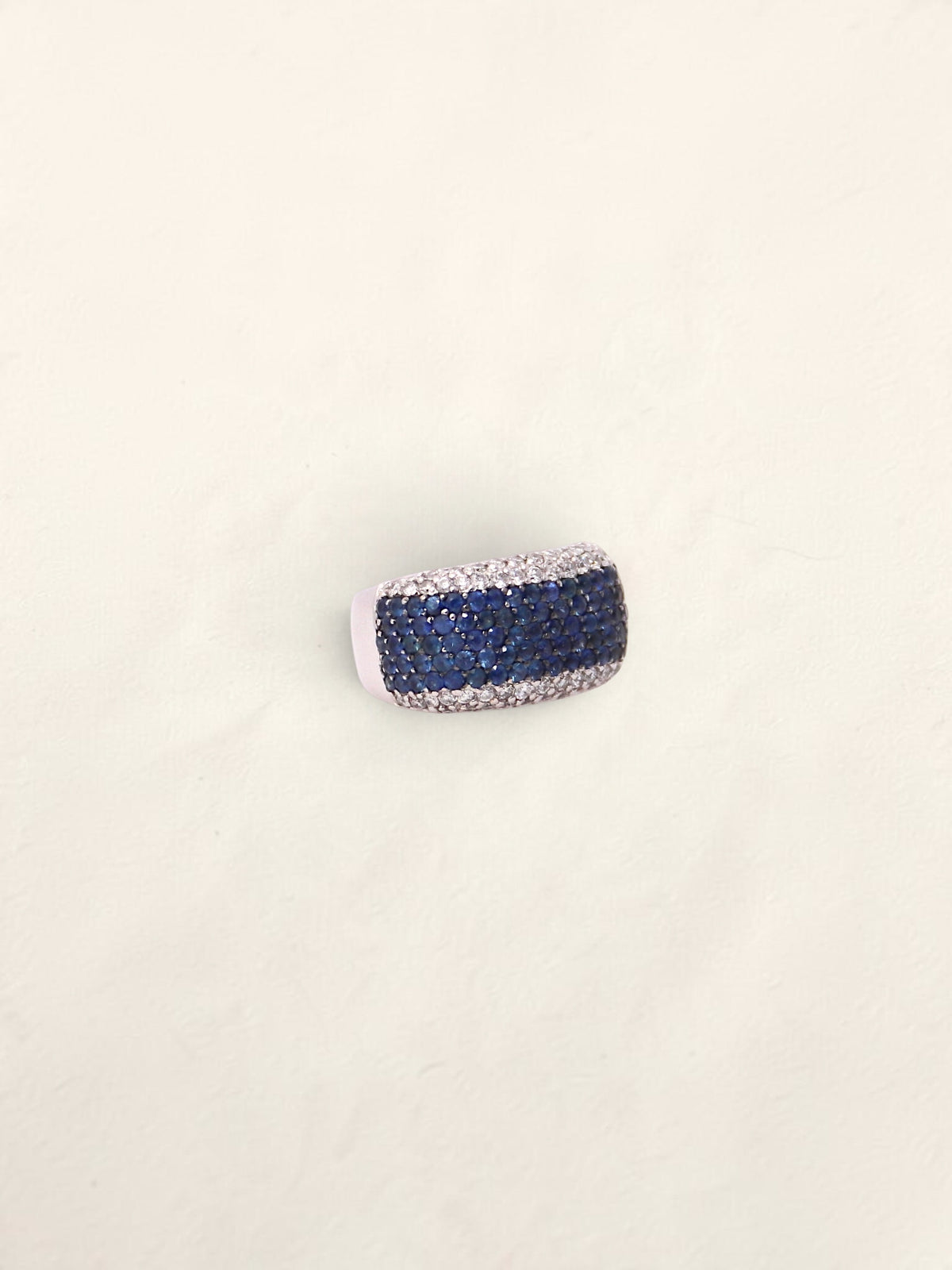 14K White Gold LeVian Sapphire and Diamond Ring