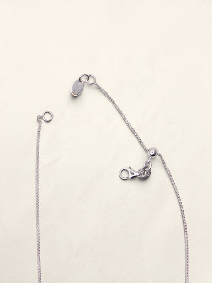 18K White Gold Diamond Clover Pendant Necklace