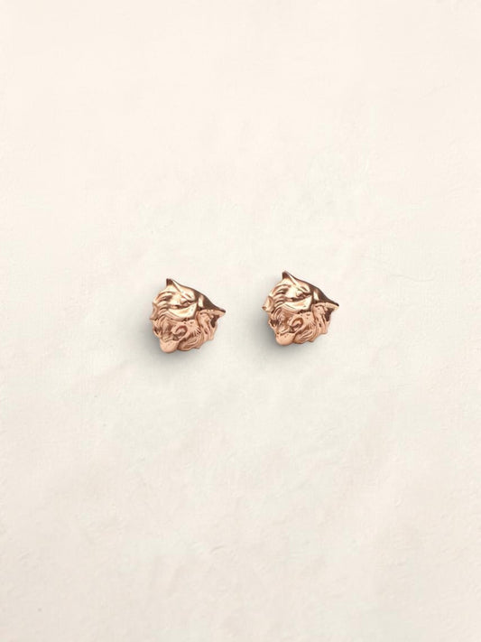 14k Lion Earrings