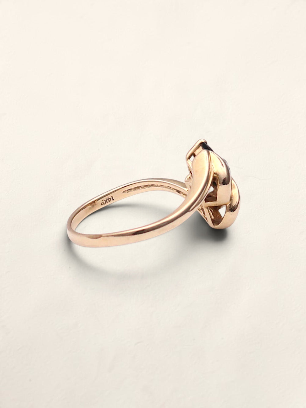 14k Diamond Onyx Ring