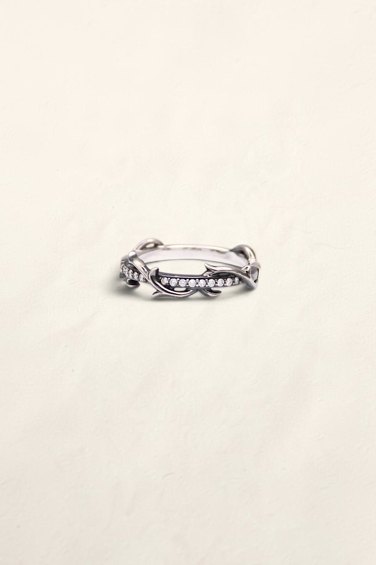 14K Black and White Gold Diamond Wedding Band