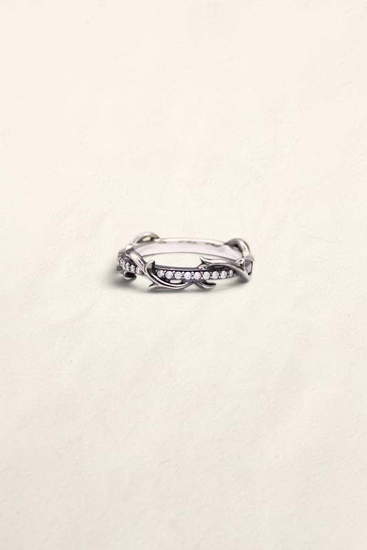 14K Black and White Gold Diamond Wedding Band