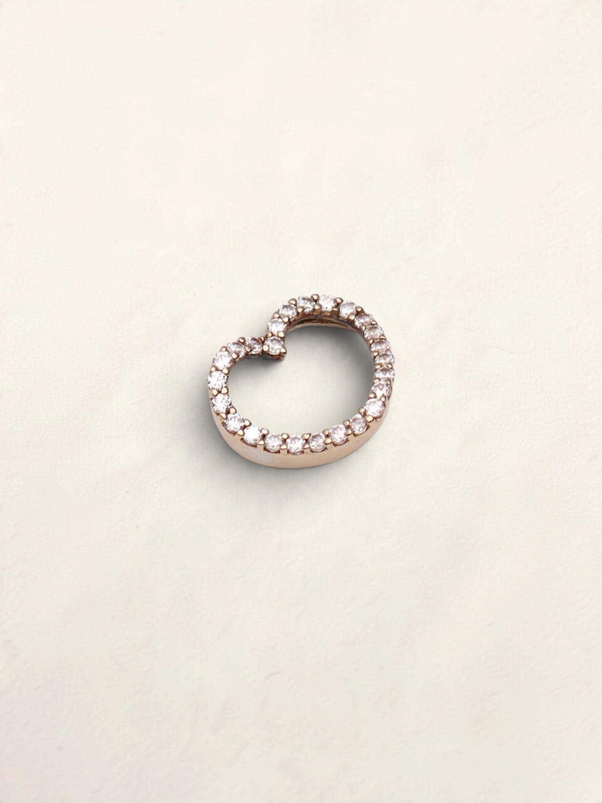 14k Cubic Zirconia Heart Pendant