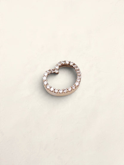 14k Cubic Zirconia Heart Pendant
