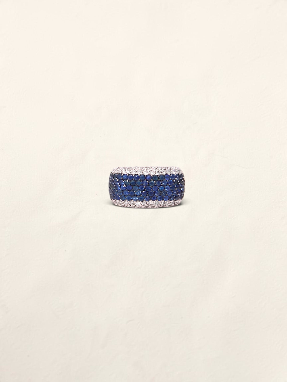 14K White Gold LeVian Sapphire and Diamond Ring