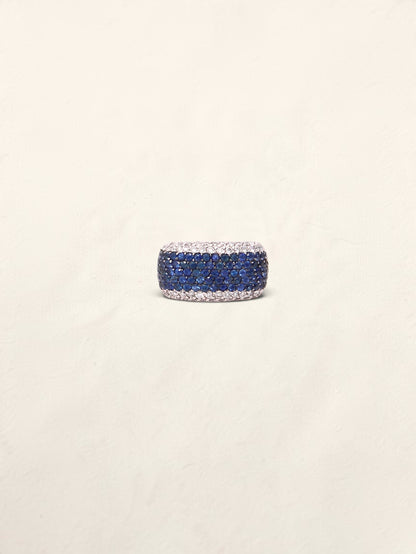 14K White Gold LeVian Sapphire and Diamond Ring
