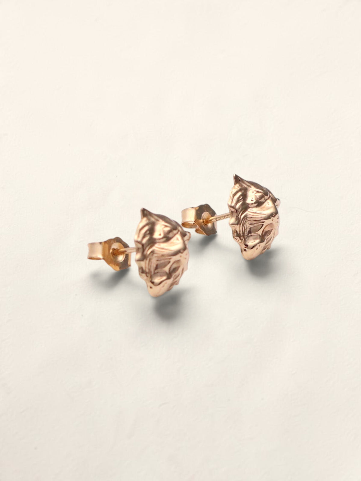 14k Lion Earrings
