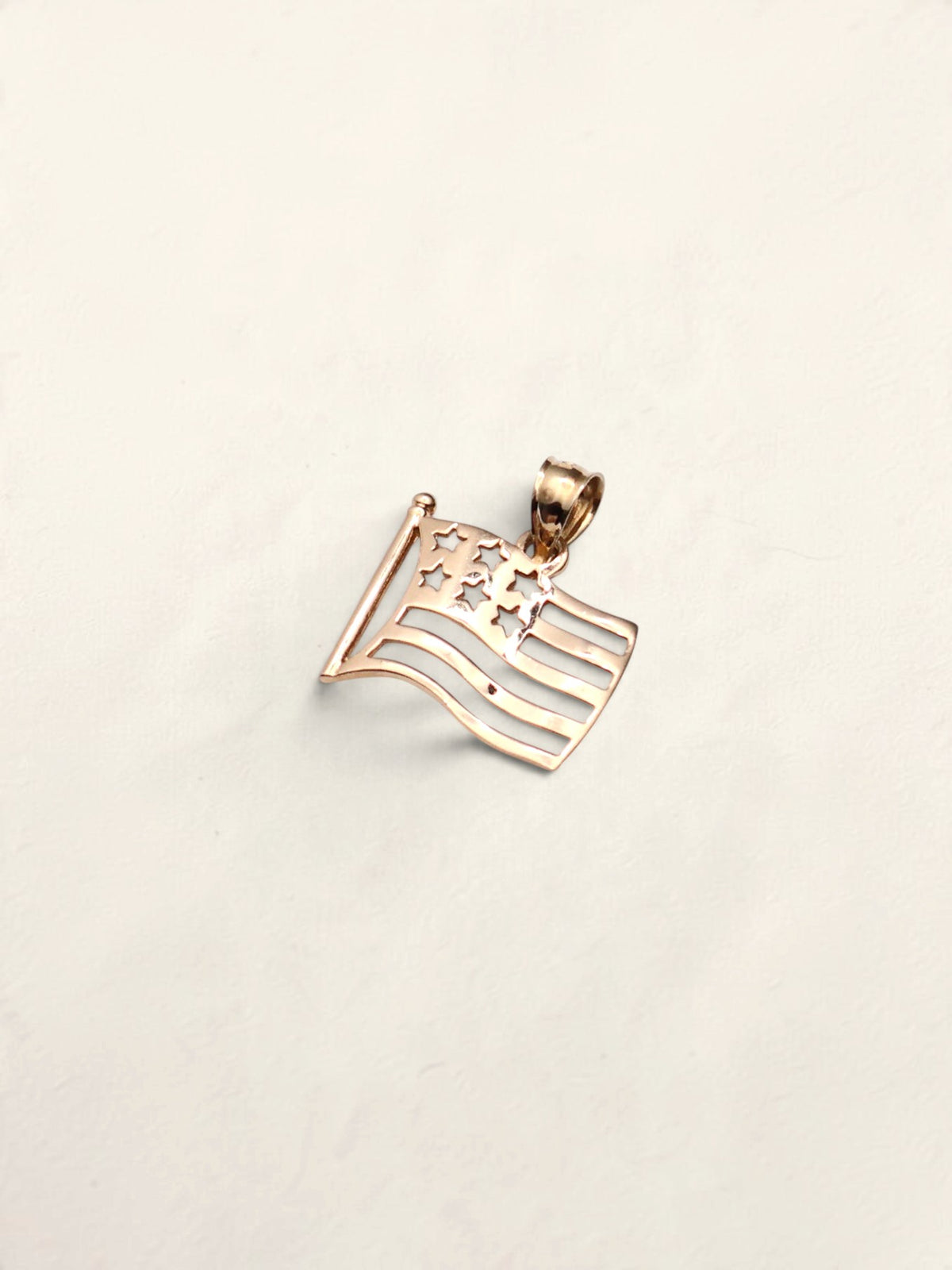 10k American Flag Pendant