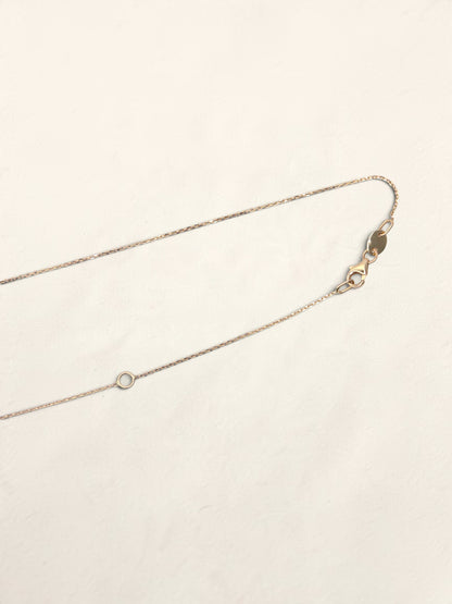 14K Yellow Gold Mini Opal Cross Pendant Necklace