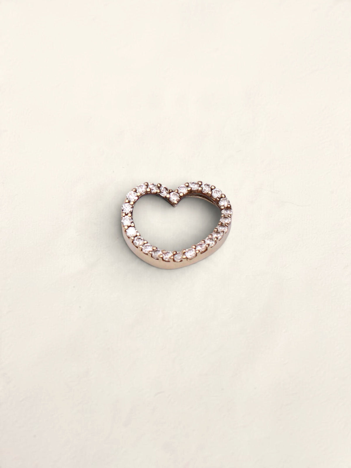 14k Cubic Zirconia Heart Pendant
