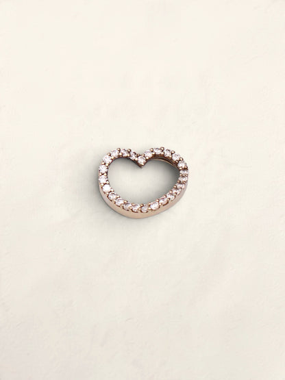 14k Cubic Zirconia Heart Pendant