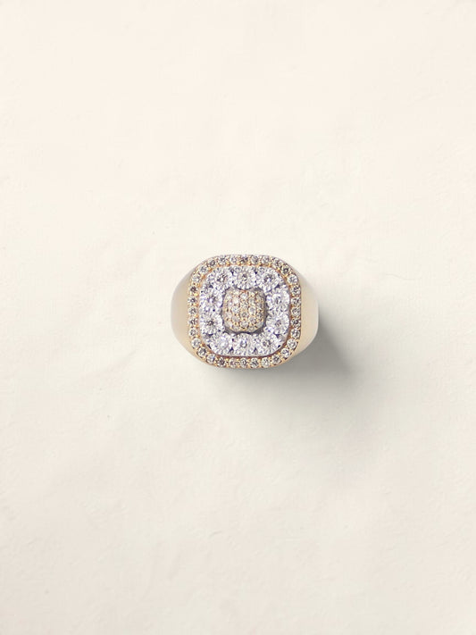10K Yellow Gold Diamond Cluster Ring