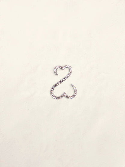 14k Diamond Open Heart Pendant