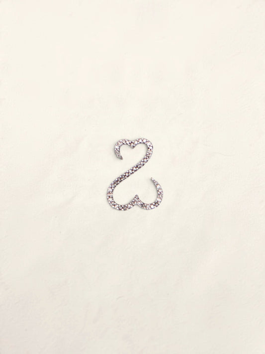 14k Diamond Open Heart Pendant