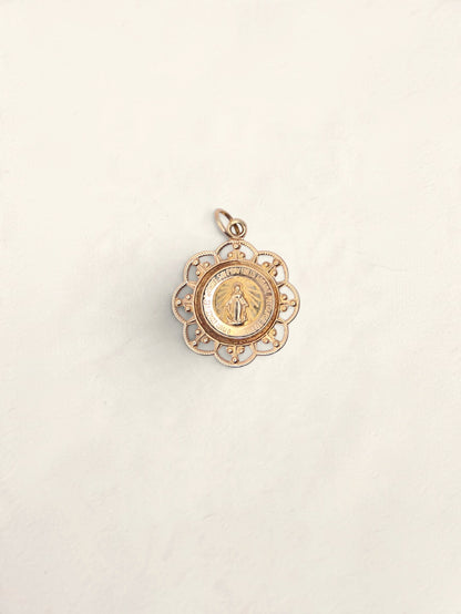 14K Yellow Gold Mary Pendant