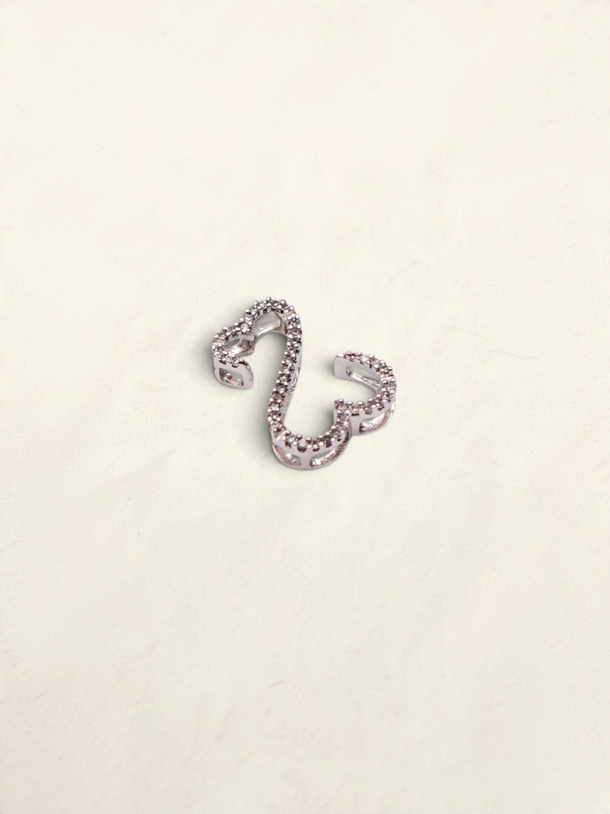 14k Diamond Open Heart Pendant