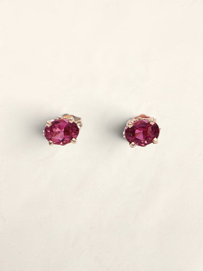 14k Oval Tourmaline Earrings