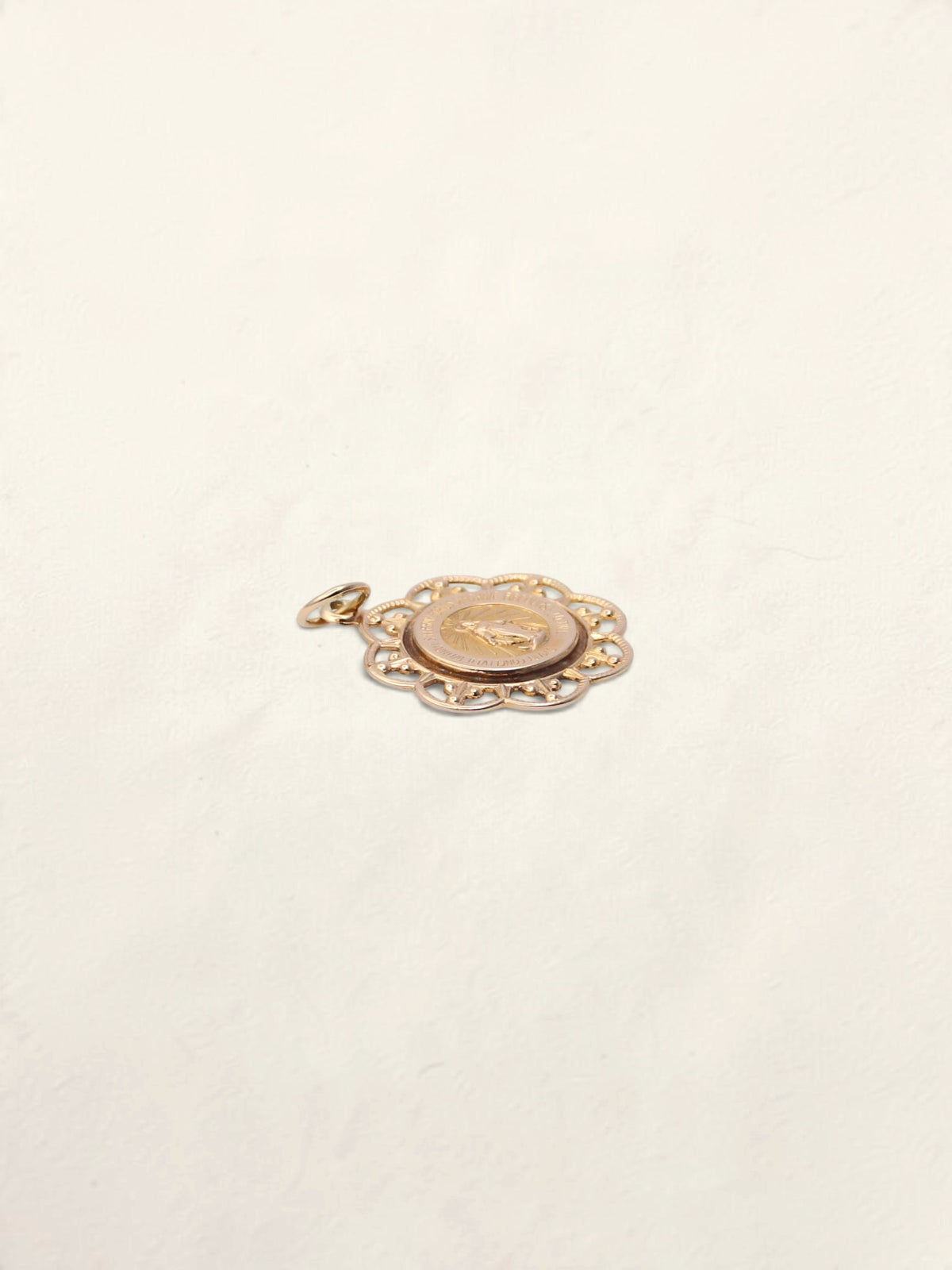 14K Yellow Gold Mary Pendant