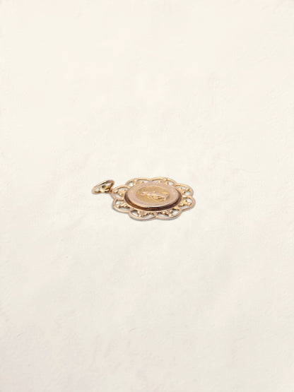 14K Yellow Gold Mary Pendant