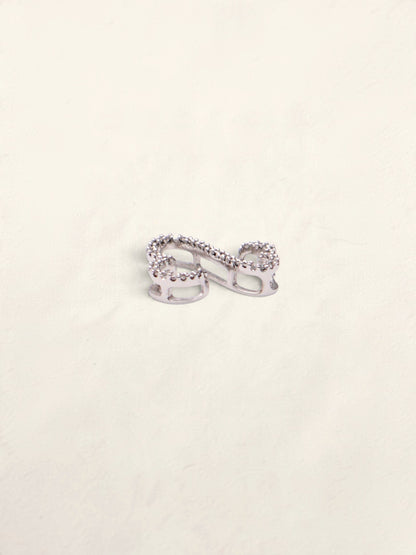 14k Diamond Open Heart Pendant