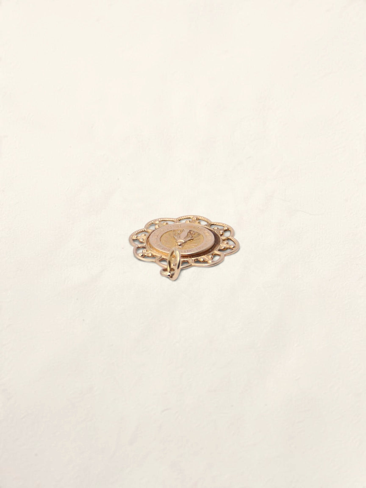 14K Yellow Gold Mary Pendant