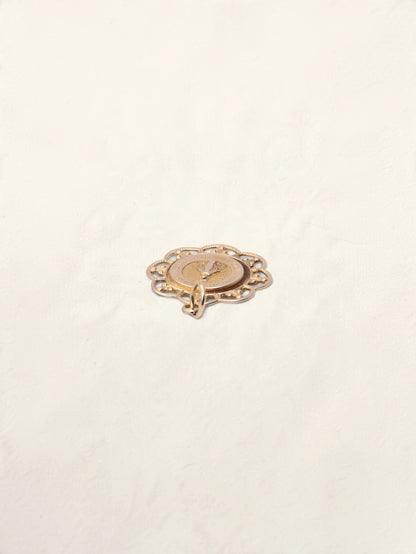 14K Yellow Gold Mary Pendant