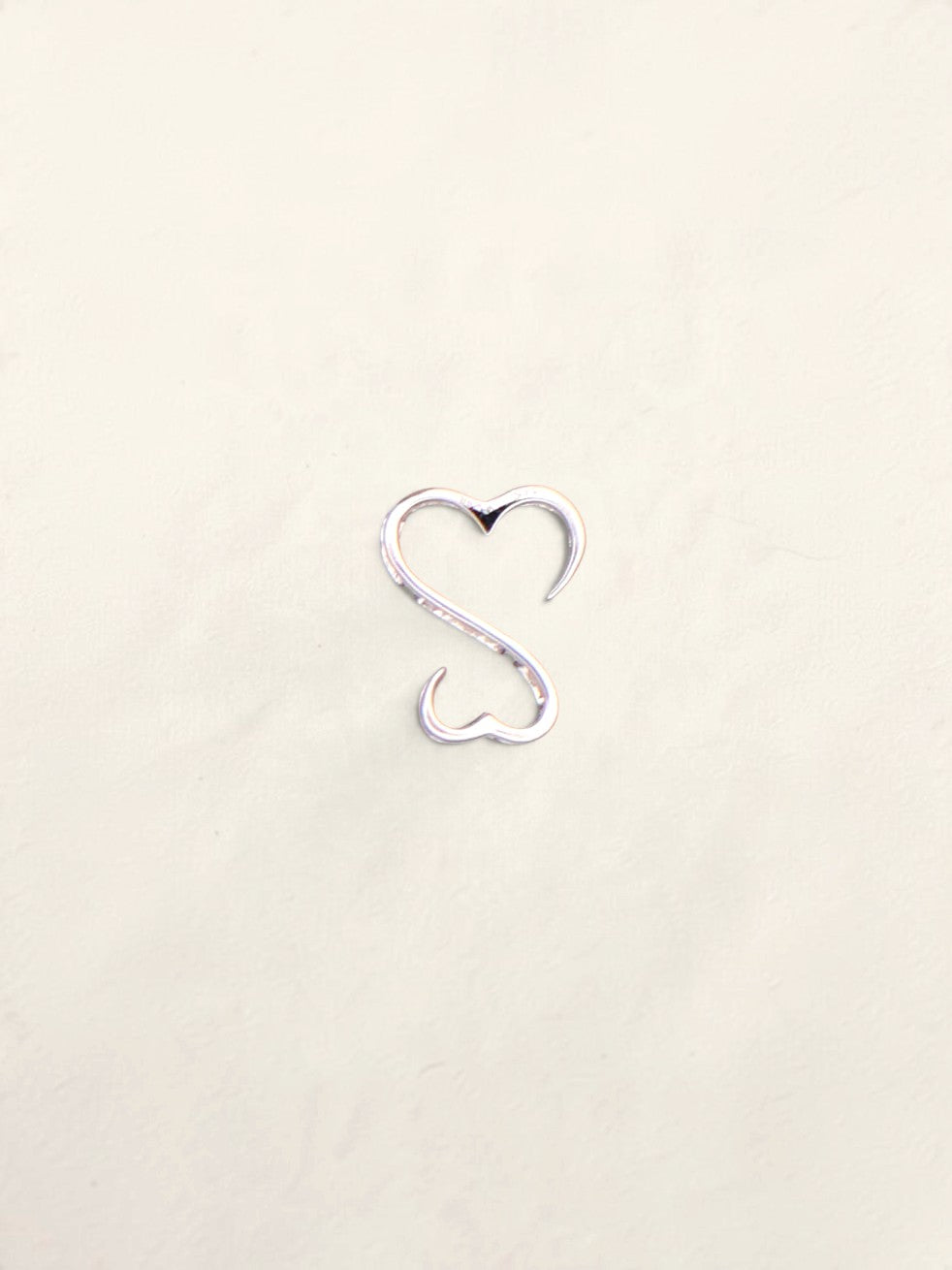 14k Diamond Open Heart Pendant