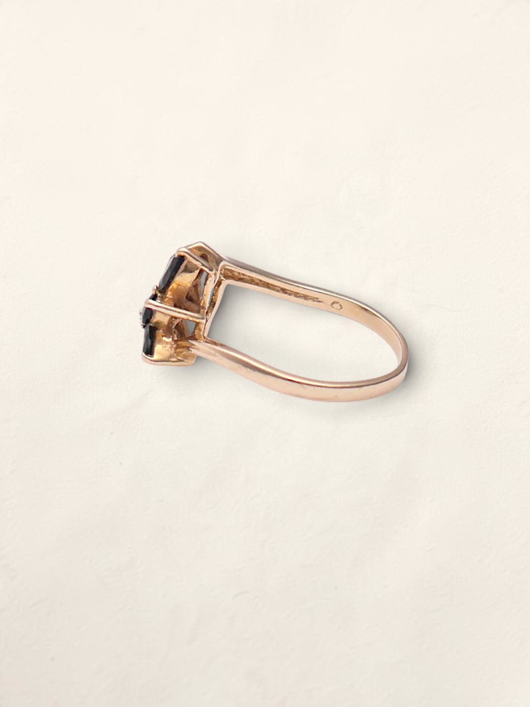 14k Diamond Onyx Ring