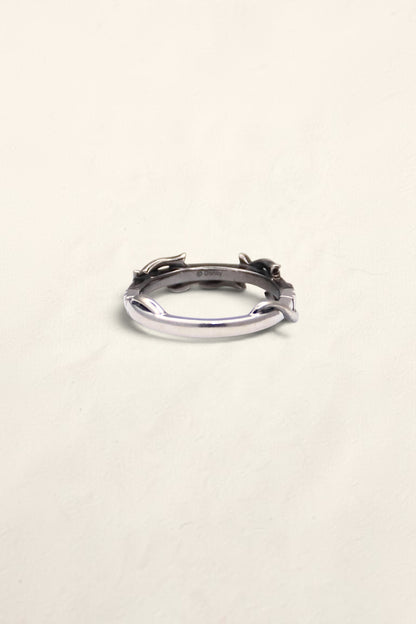 14K Black and White Gold Diamond Wedding Band