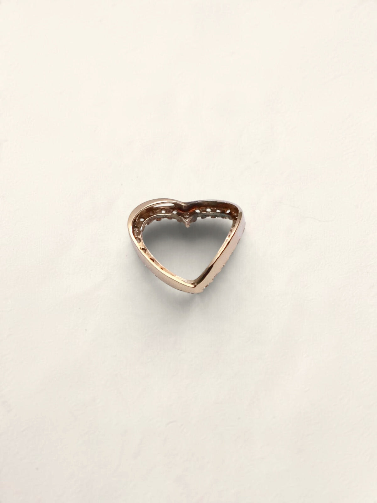 14k Cubic Zirconia Heart Pendant