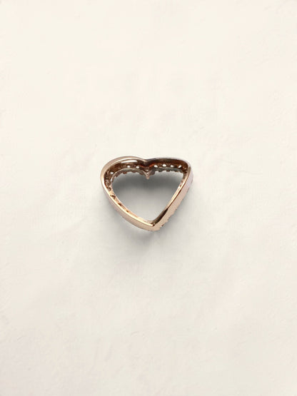14k Cubic Zirconia Heart Pendant