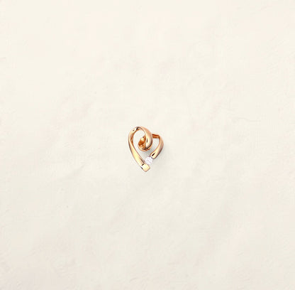 14K Yellow Gold Diamond Heart Pendant
