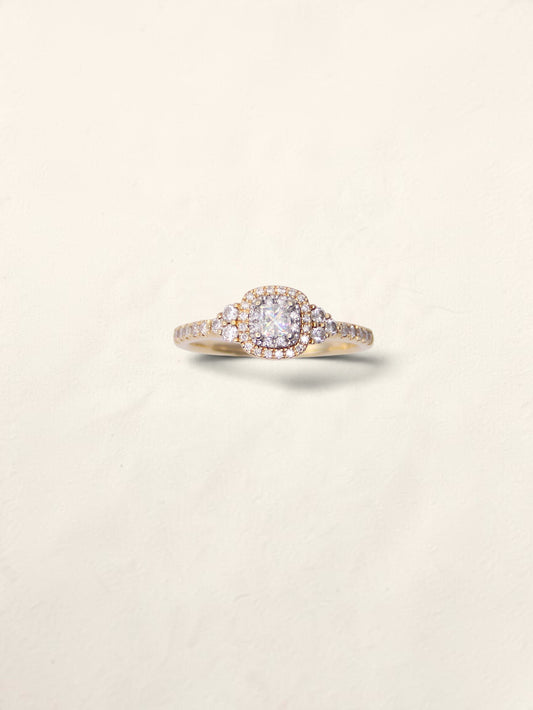 14K Yellow Gold Leo First Light Diamond Ring