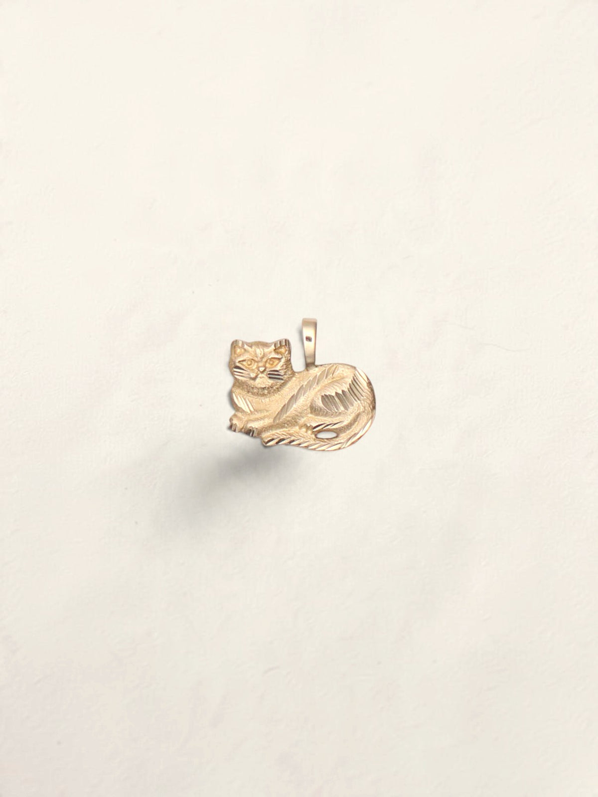 14K Cat Pendant