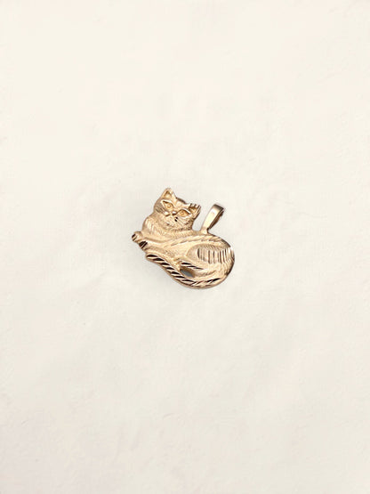 14K Cat Pendant