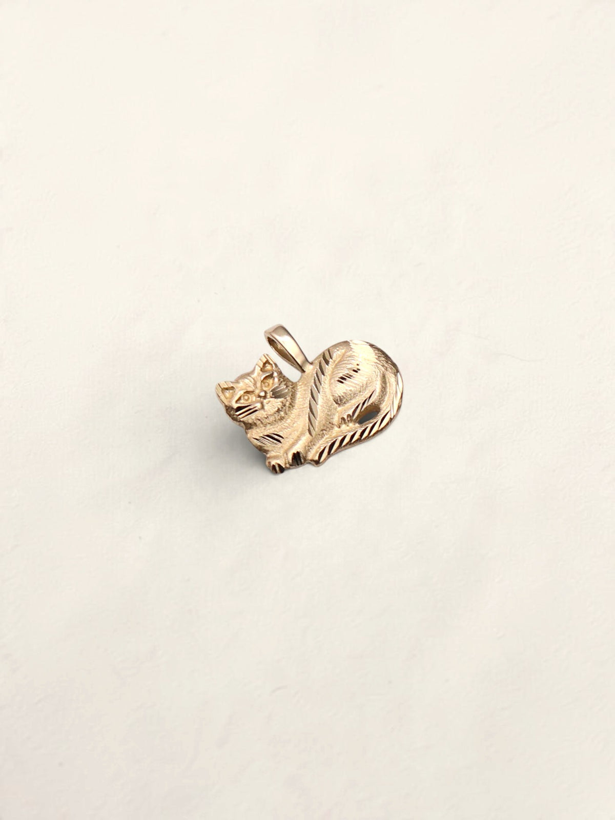 14K Cat Pendant