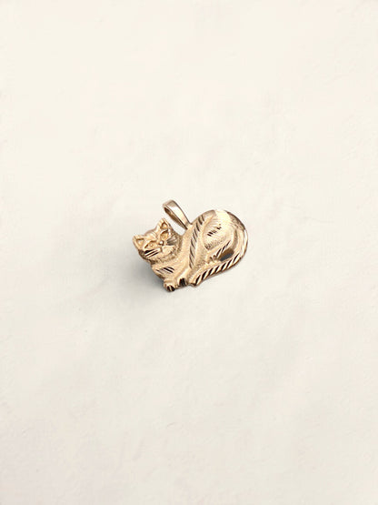 14K Cat Pendant