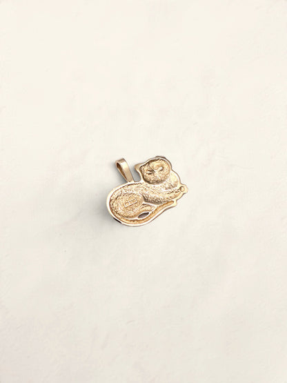 14K Cat Pendant