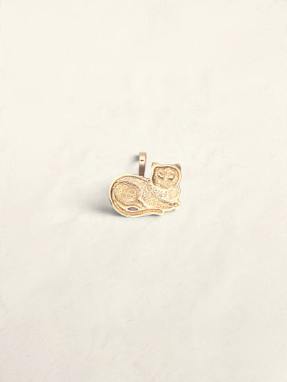 14K Cat Pendant