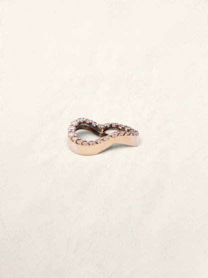 14k Cubic Zirconia Heart Pendant