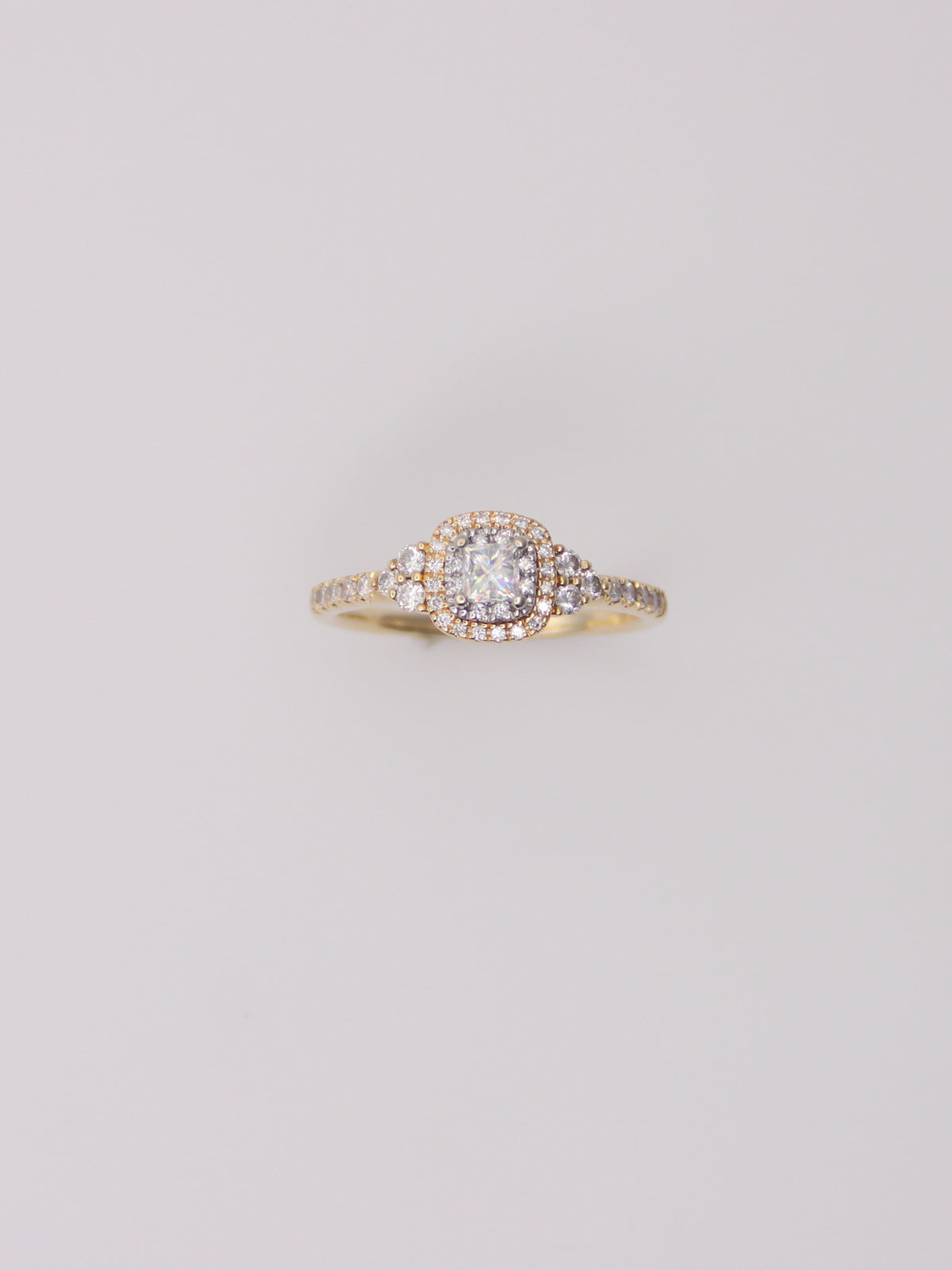 14K Yellow Gold Leo First Light Diamond Ring