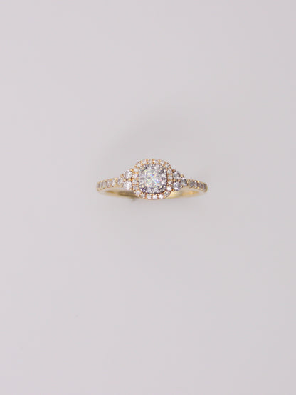 14K Yellow Gold Leo First Light Diamond Ring